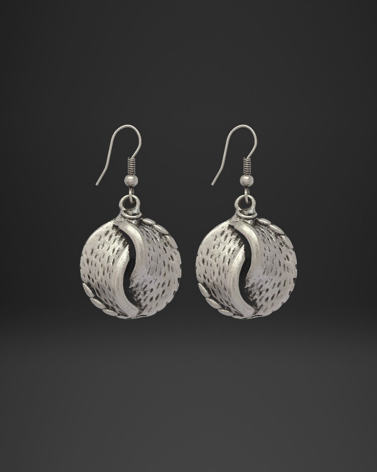 Wrapped Leaf Ball Earrings