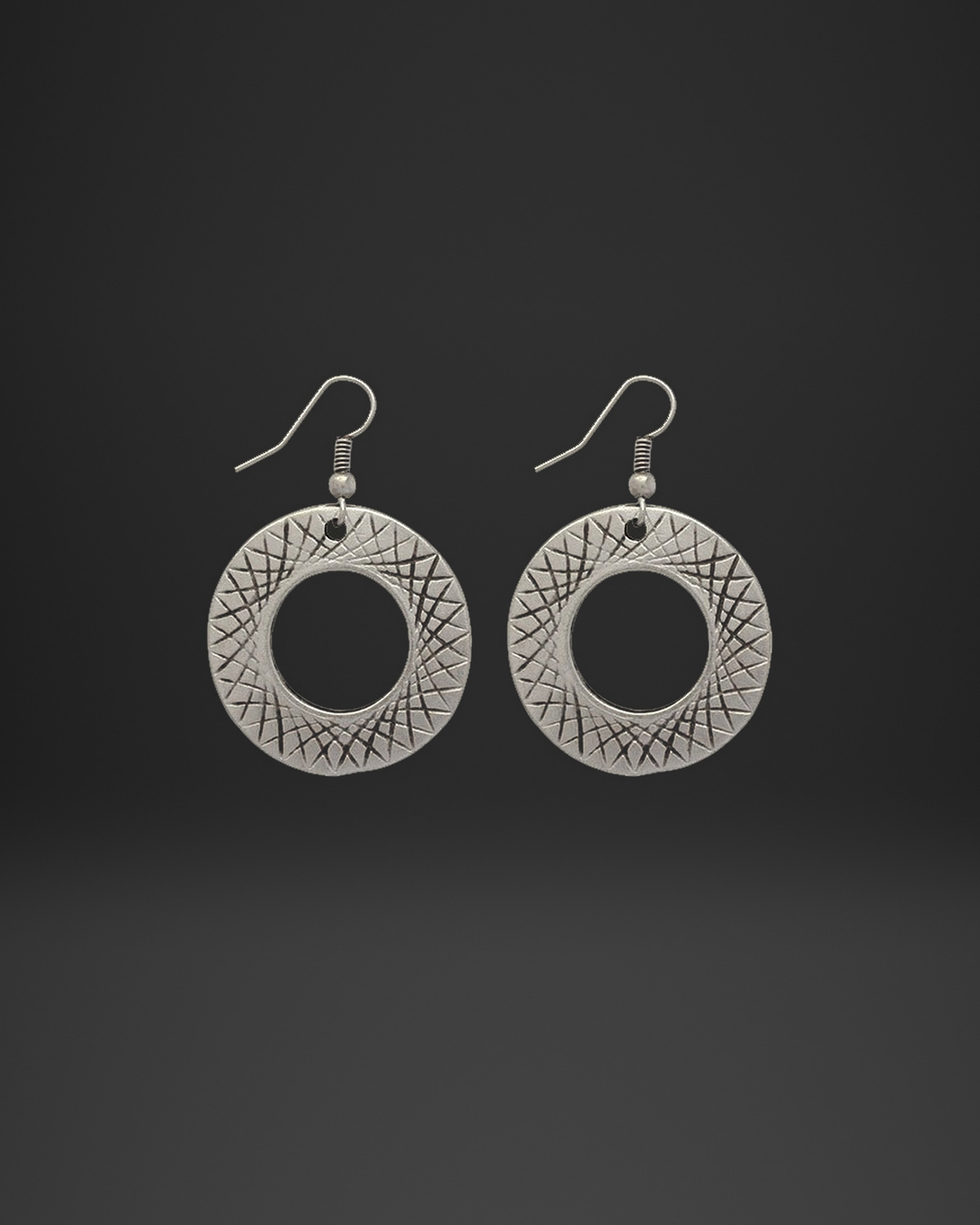 Crosshatch Donut Earrings