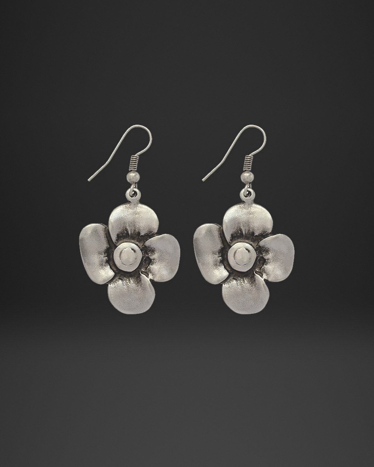 Four Petal Flower Earrings