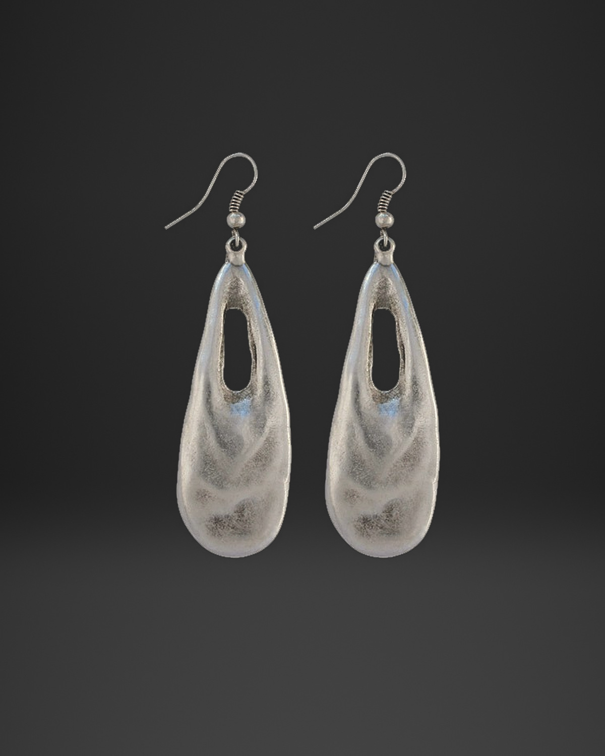 Molten Long Teardrop Earrings