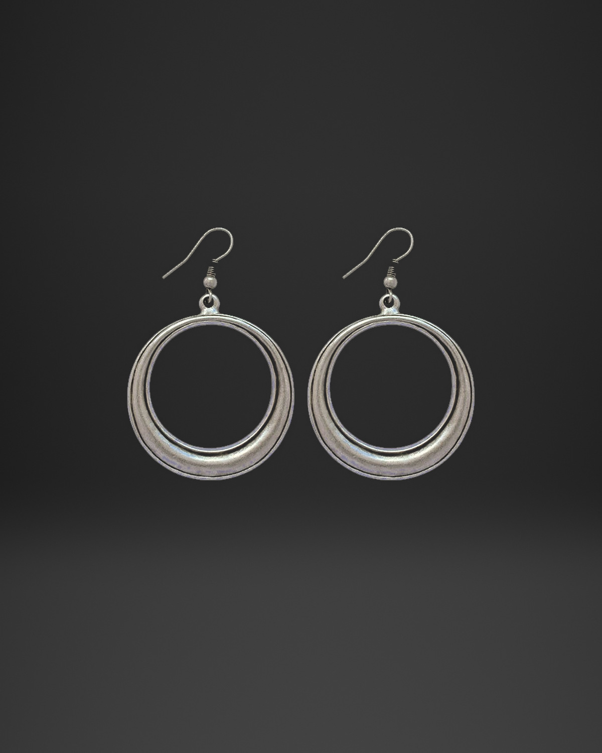 Smooth Crescent Hoop Earrings