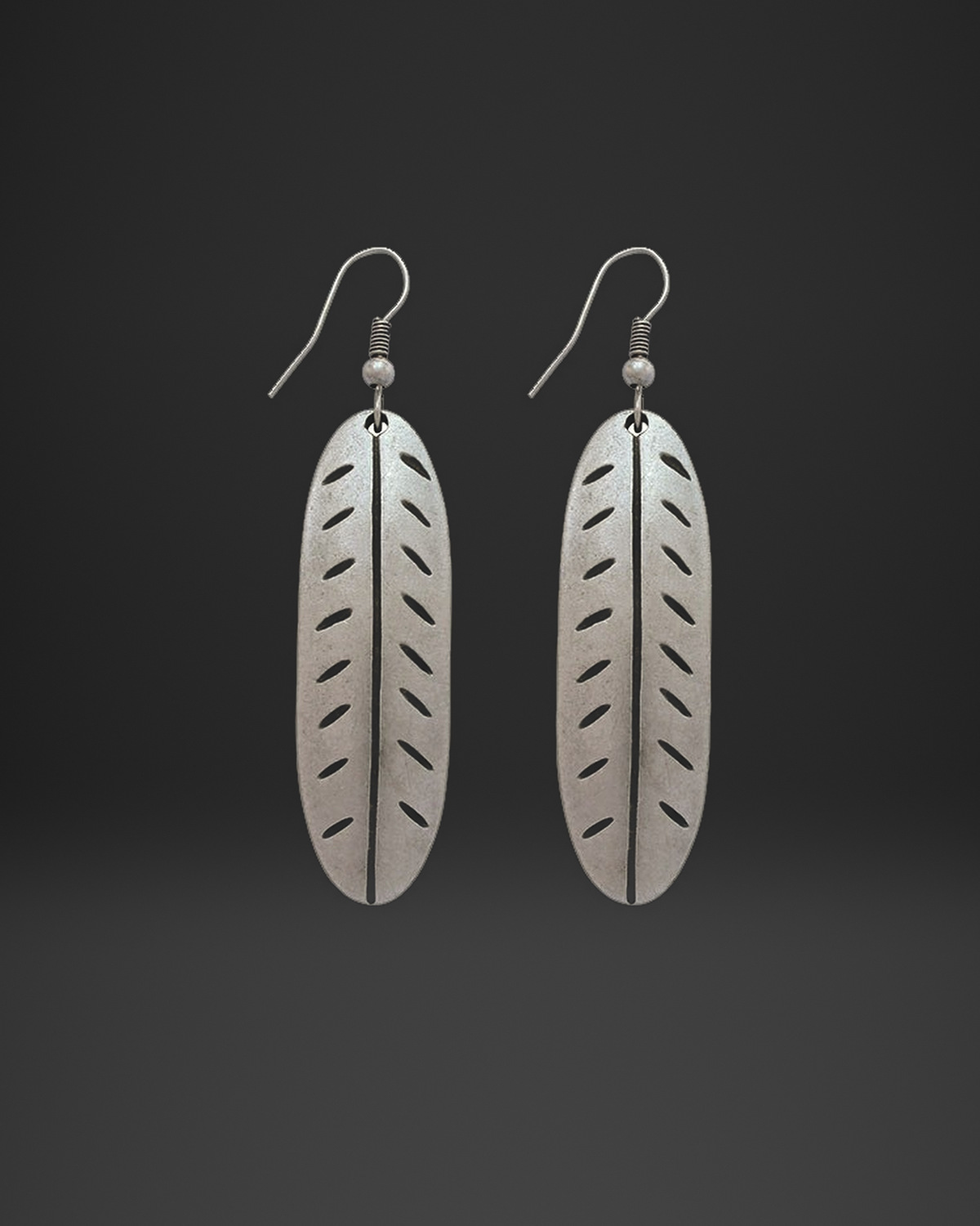 Slotted Feather Earrings