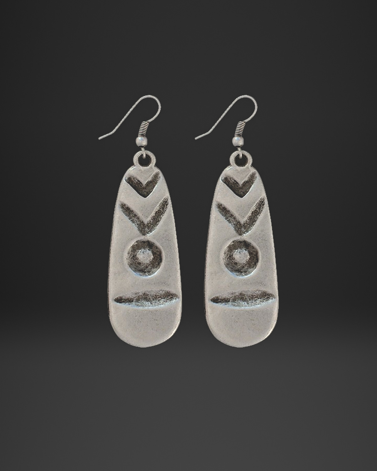Tribal Symbol Paddle Earrings