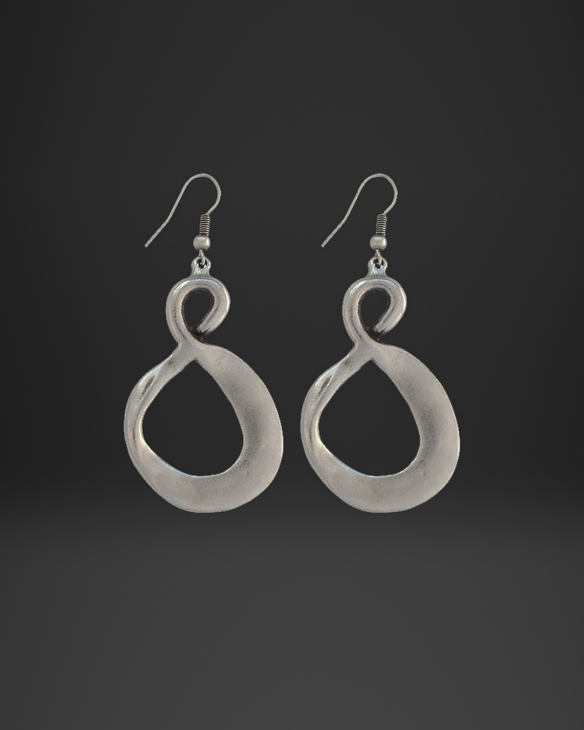 Sculpted Twist Loop Earrings
