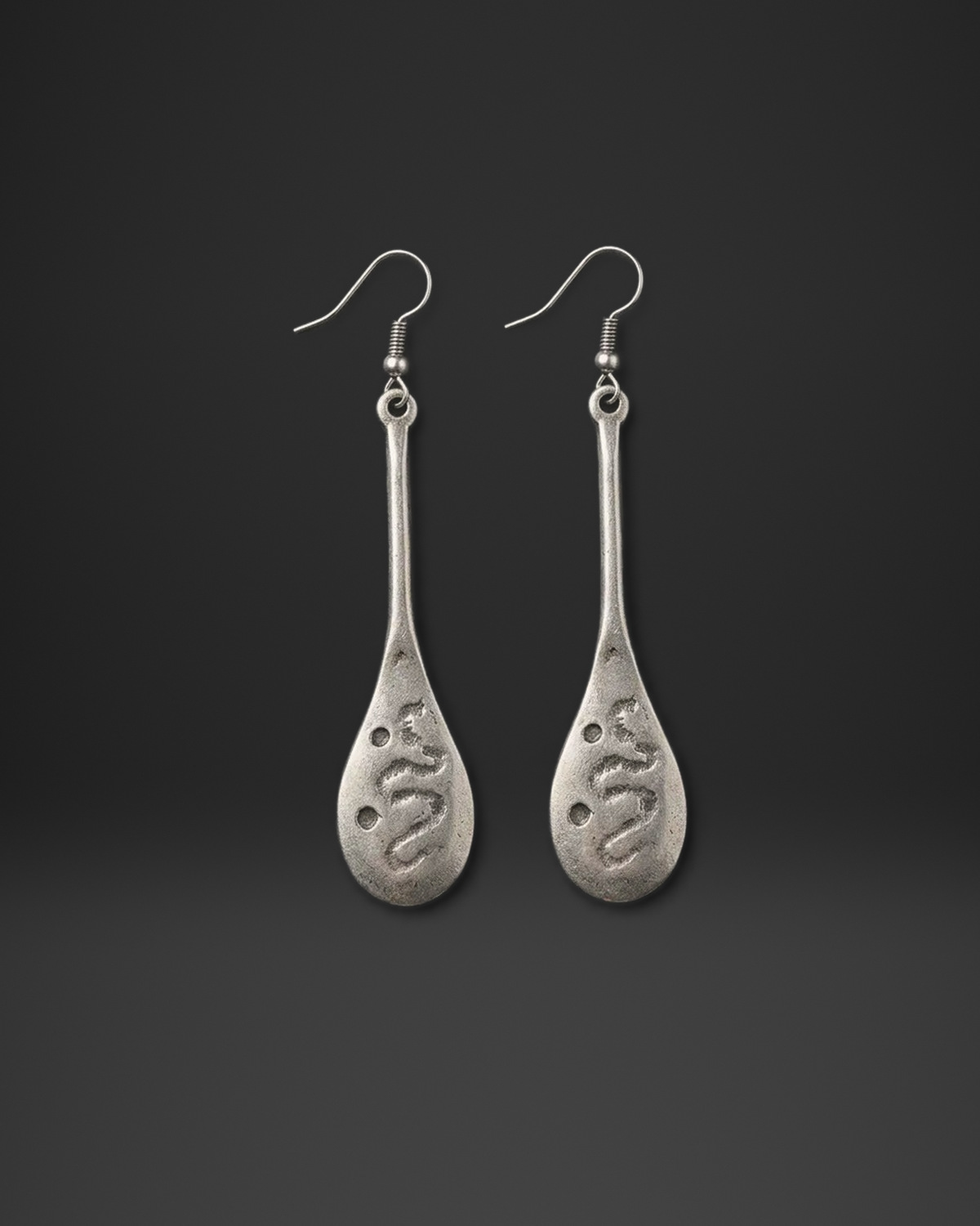 Snake Motif Spoon Earrings