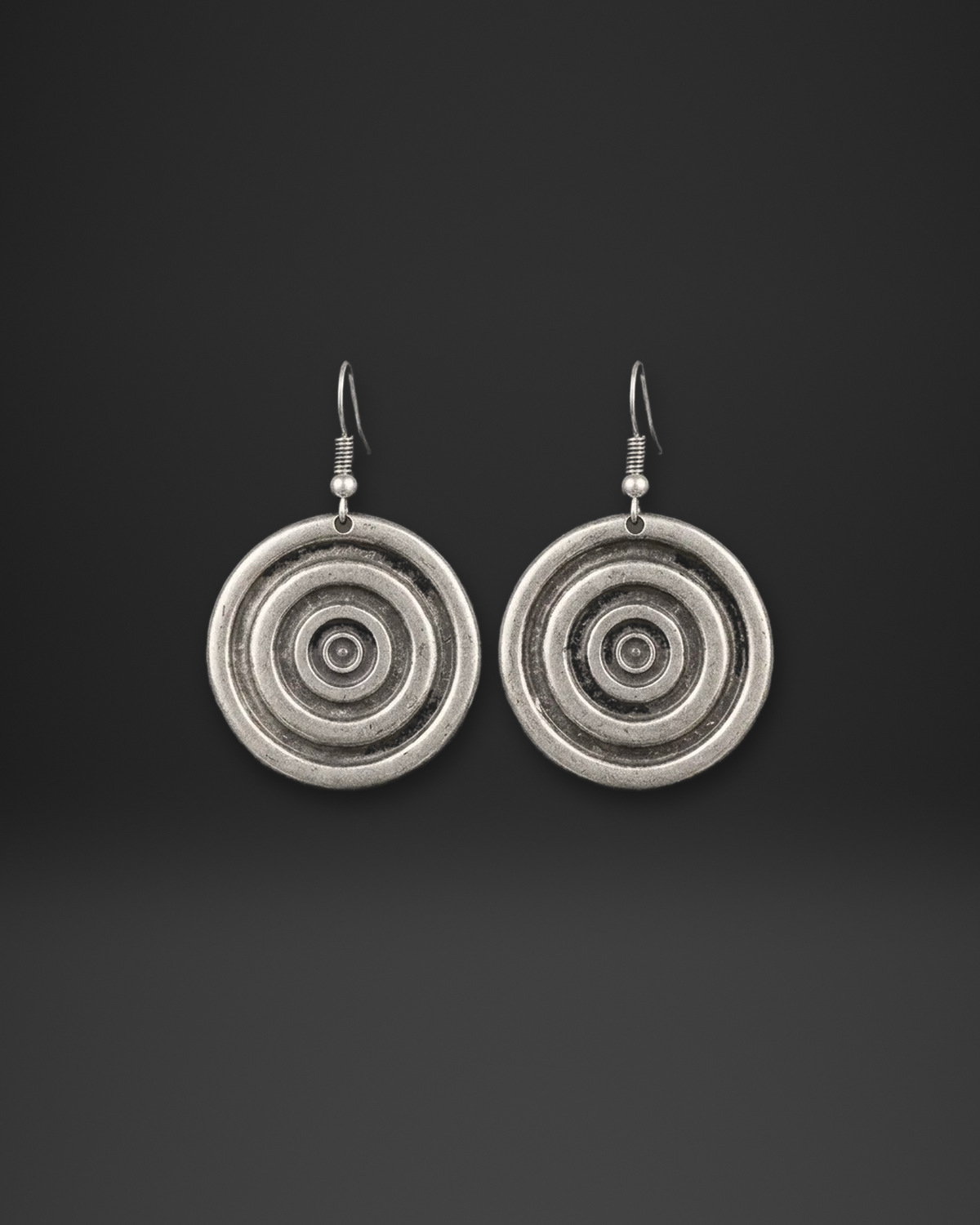 Bullseye Ring Disc Earrings