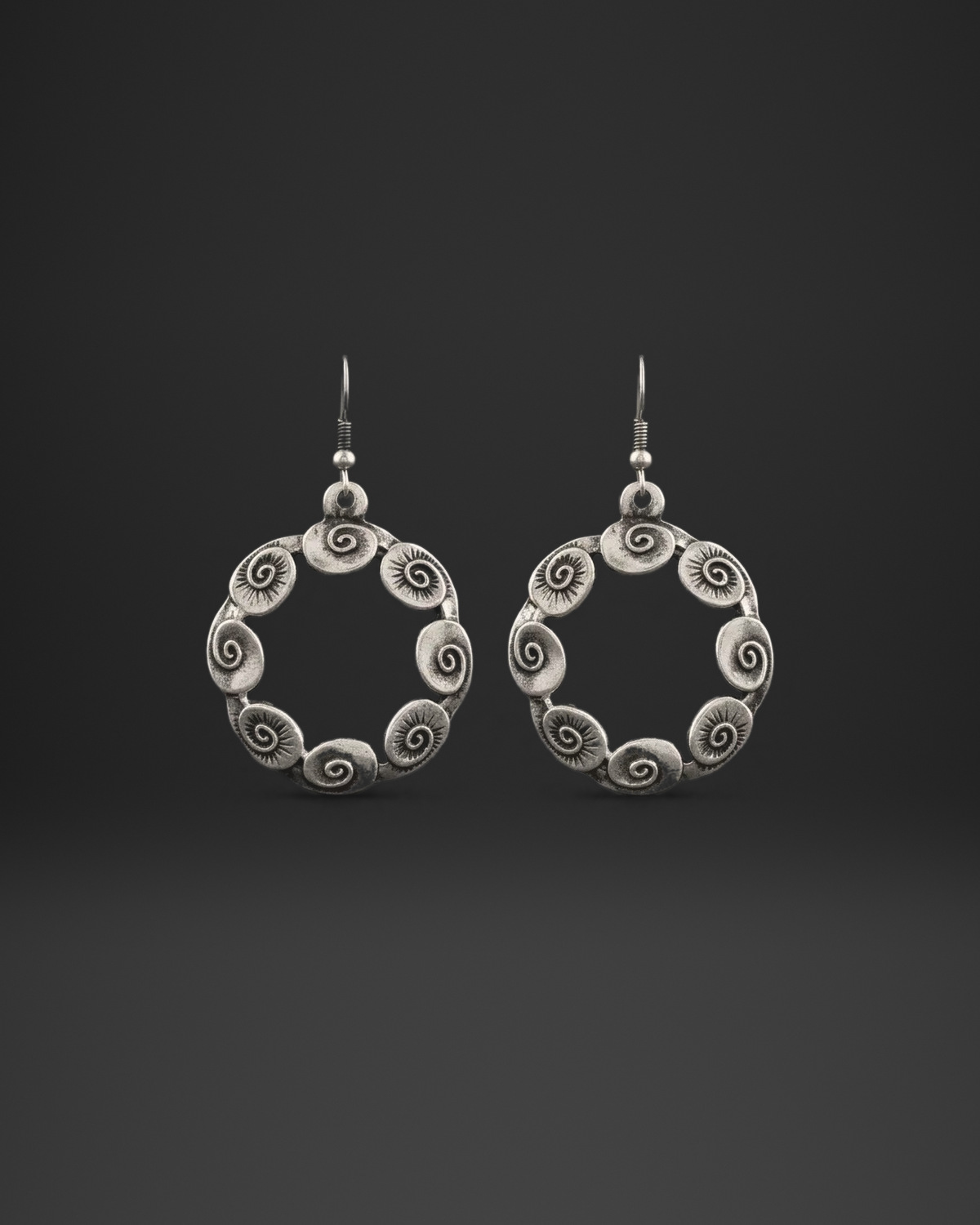 Snail Shell Ring Earrings