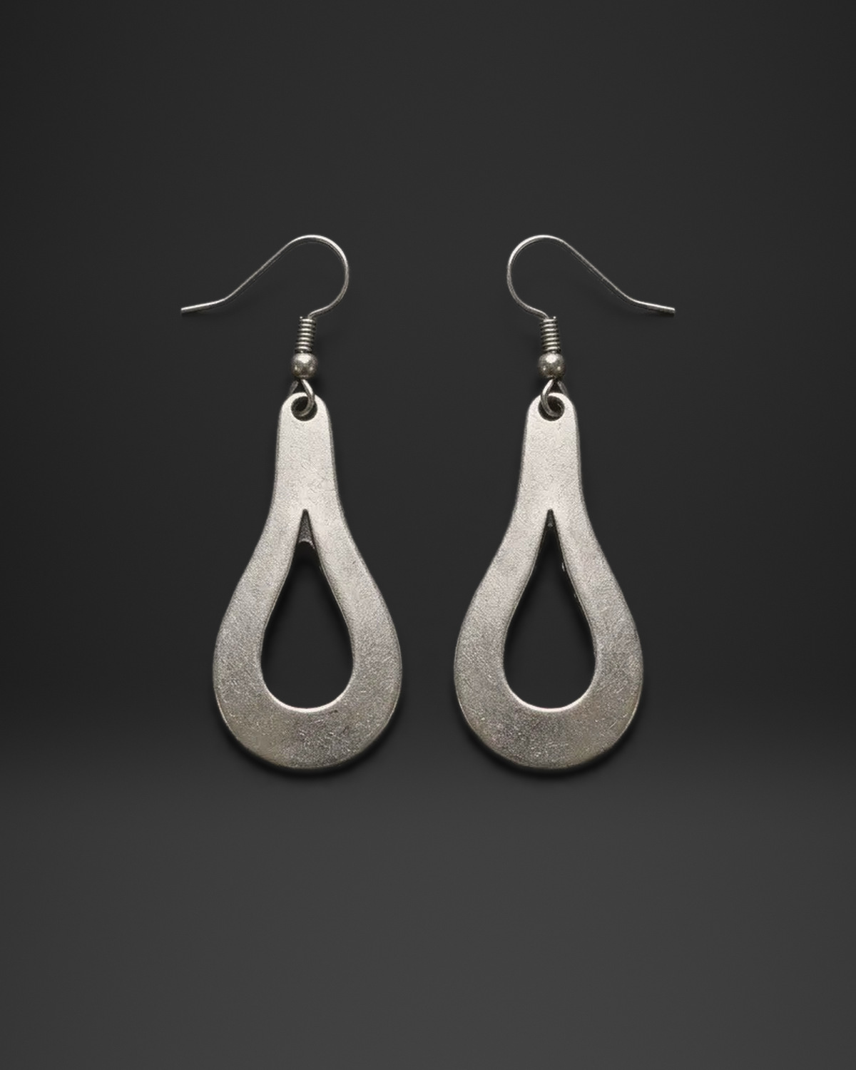 Smooth Teardrop Loop Earrings