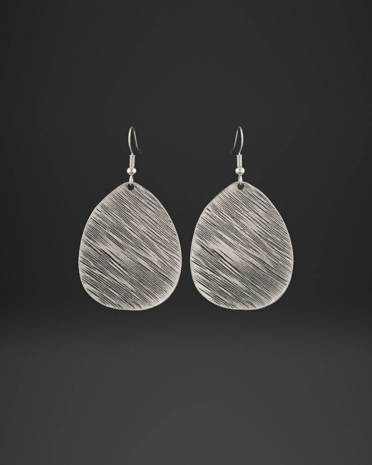 Brushed Teardrop Earrings