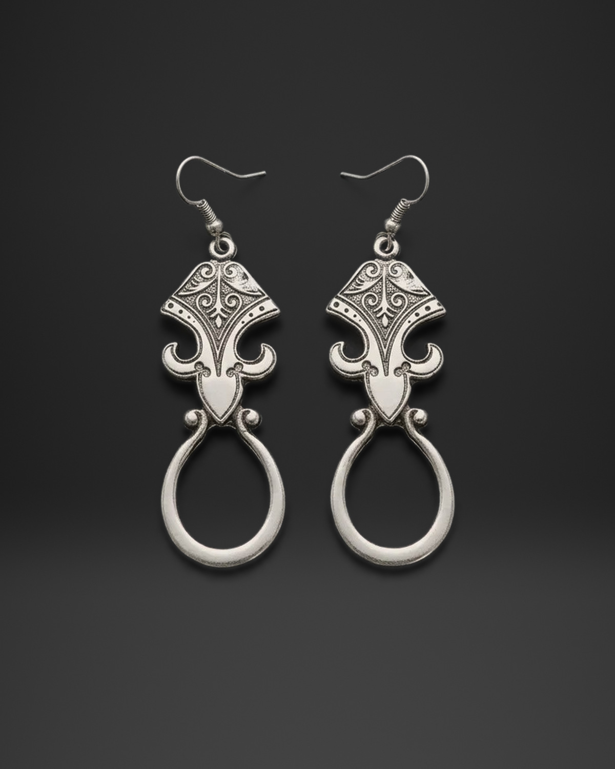 Ethnic Arrow Loop Earrings
