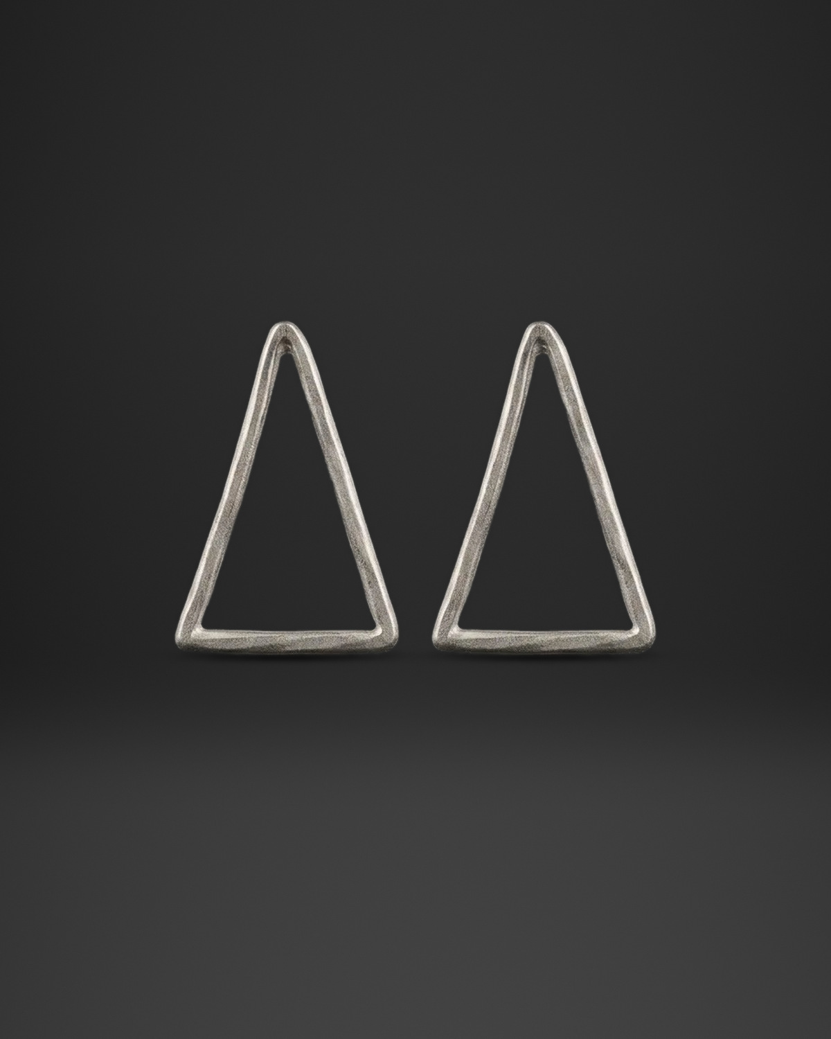 Open Triangle Frame Stud Earrings