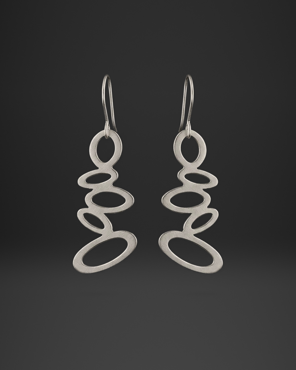 Stacked Pebble Loop Earrings