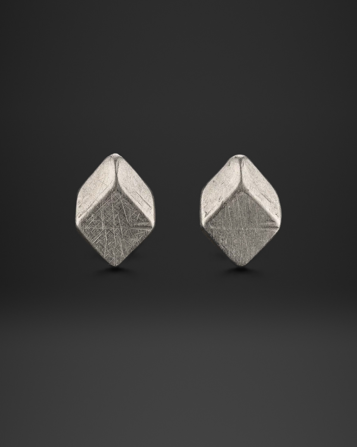Faceted Cube Clip-On Earrings