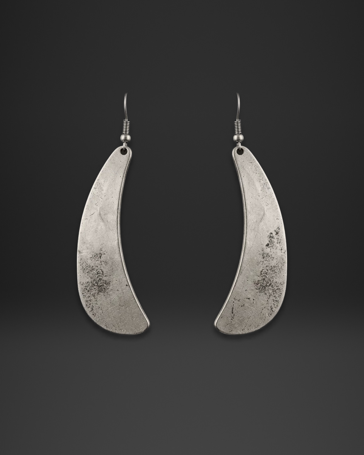 Smooth Crescent Horn Earrings