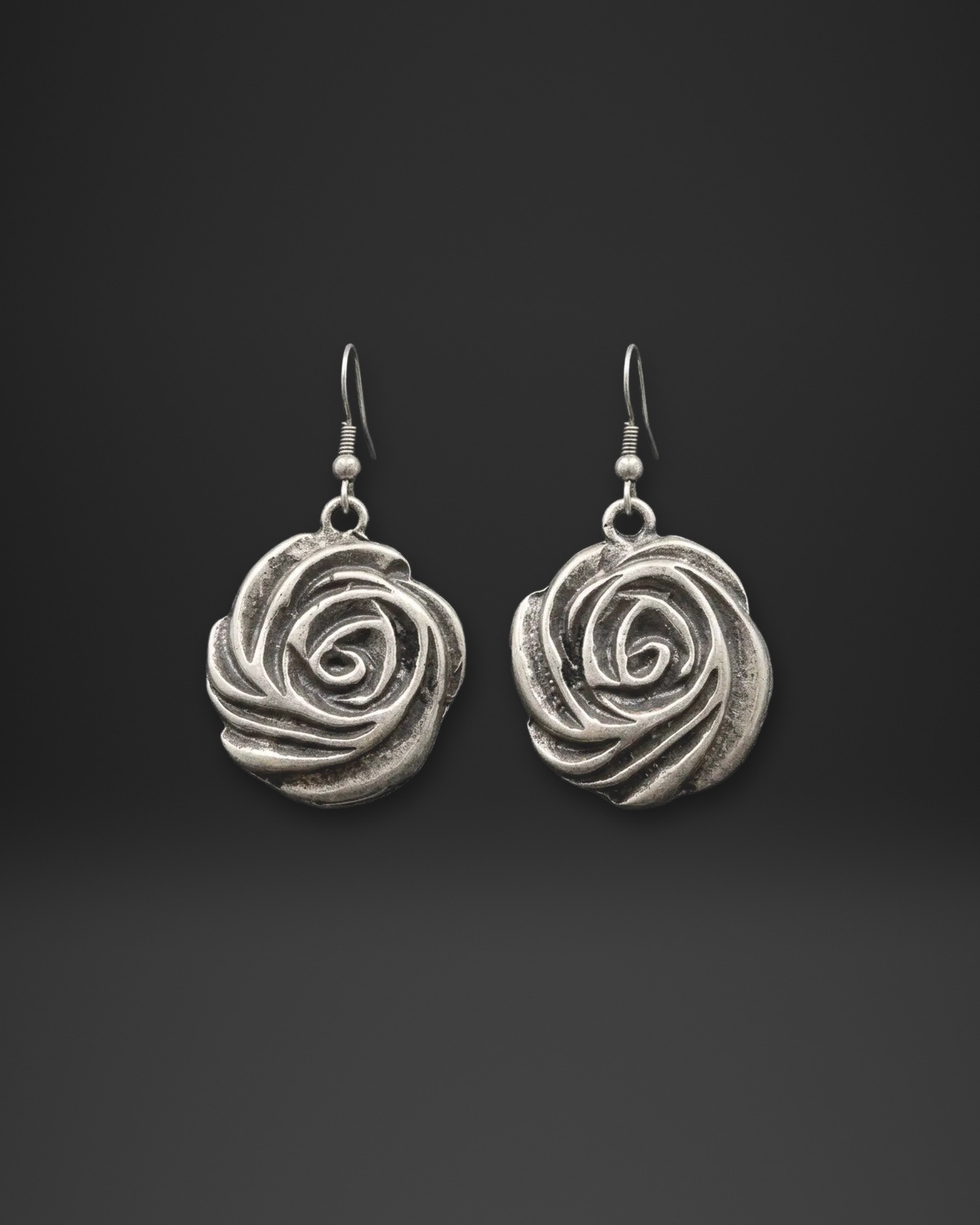 Sculpted Rose Bloom Earrings