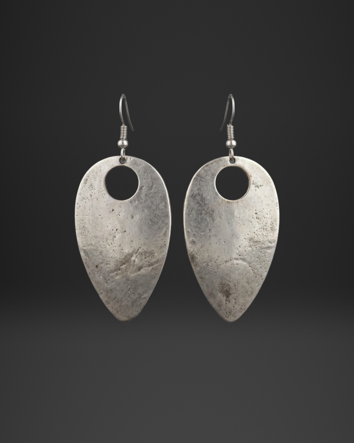 Smooth Teardrop Window Earrings