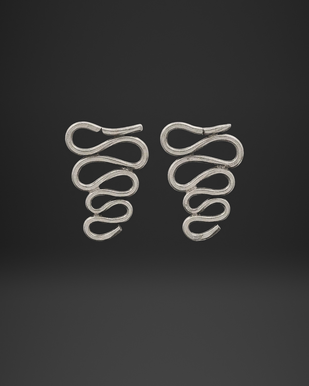 Wavy Snake Wire Earrings