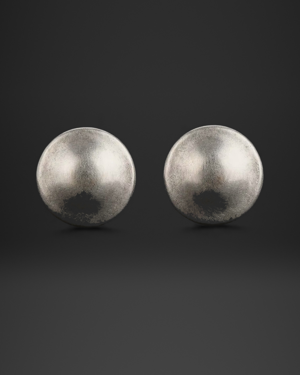 Large Smooth Dome Clip-On Earrings