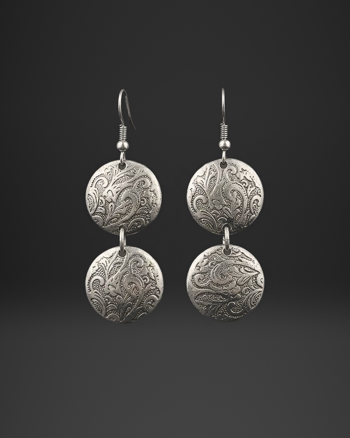 Paisley Double Disc Earrings