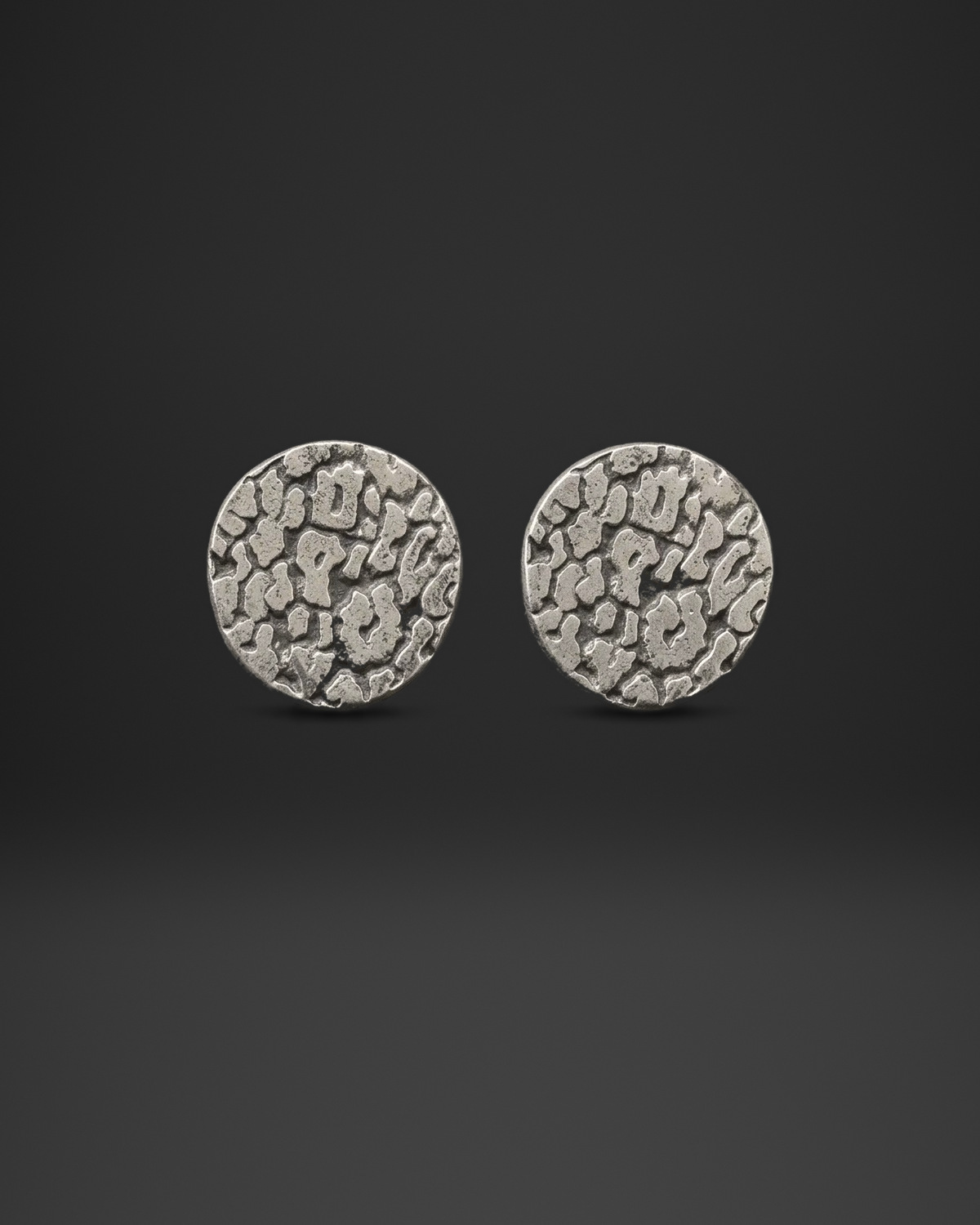 Leopard Pattern Disc Clip-On Earrings
