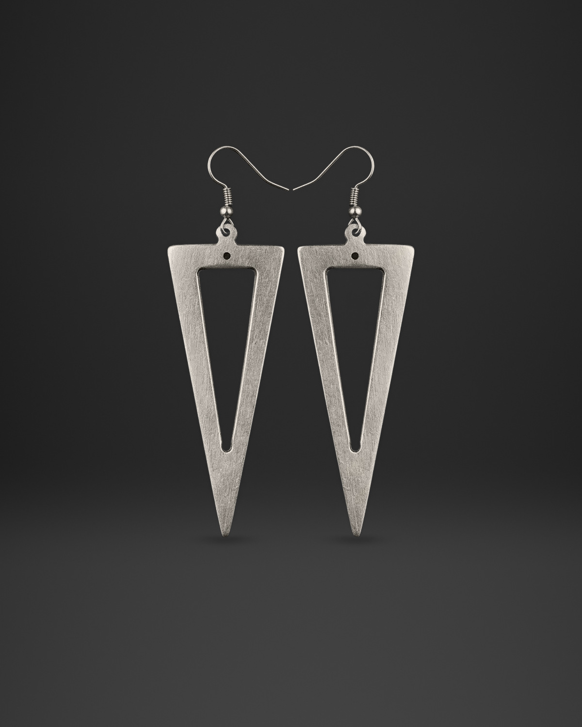 Long Triangle Window Earrings