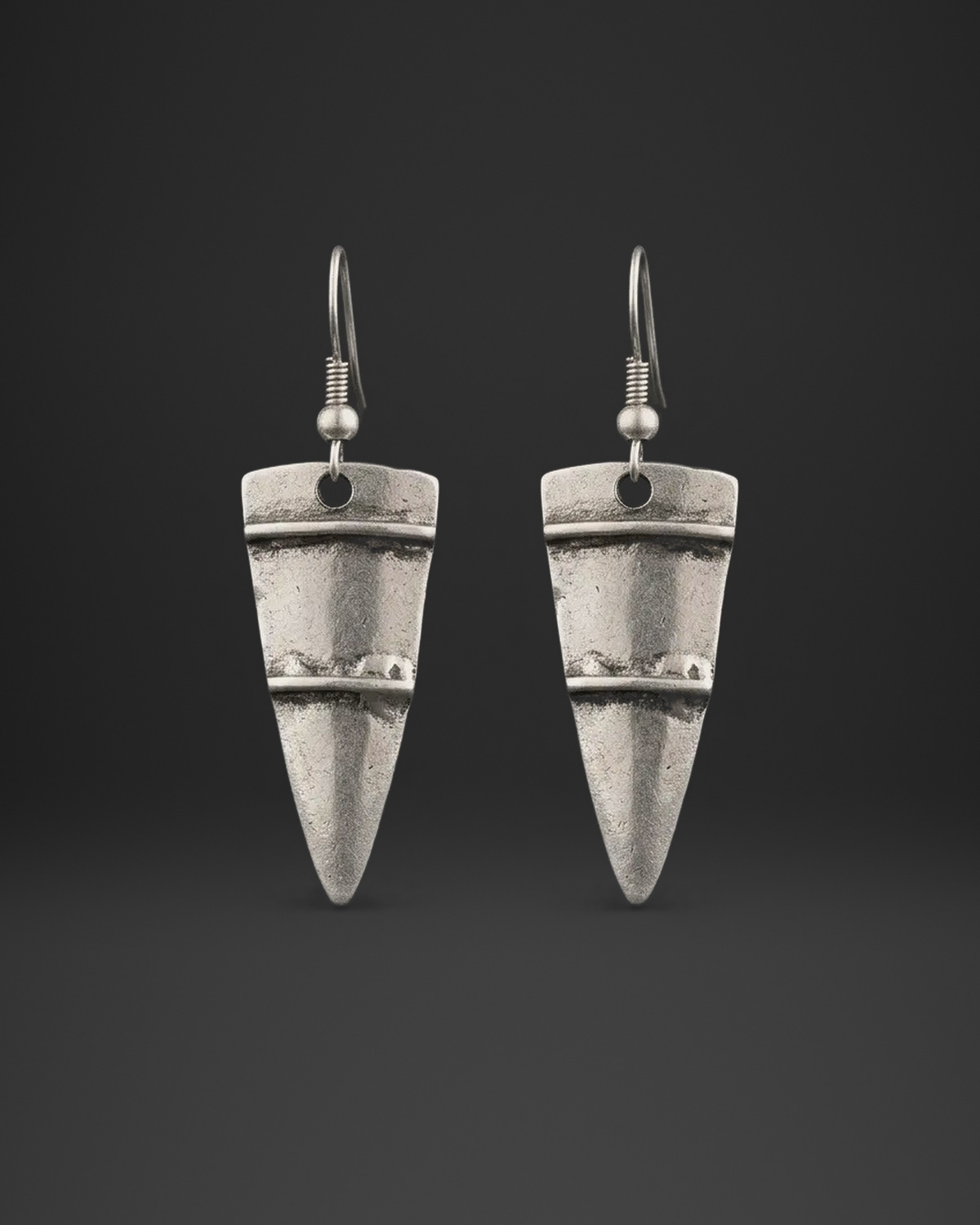 Banded Horn Spike Earrings