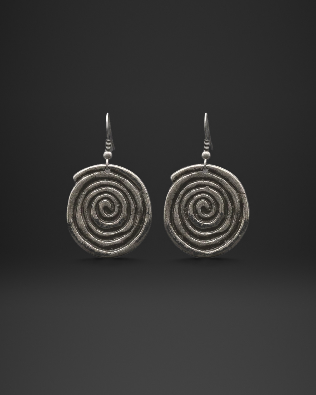 Coiled Rope Spiral Earrings