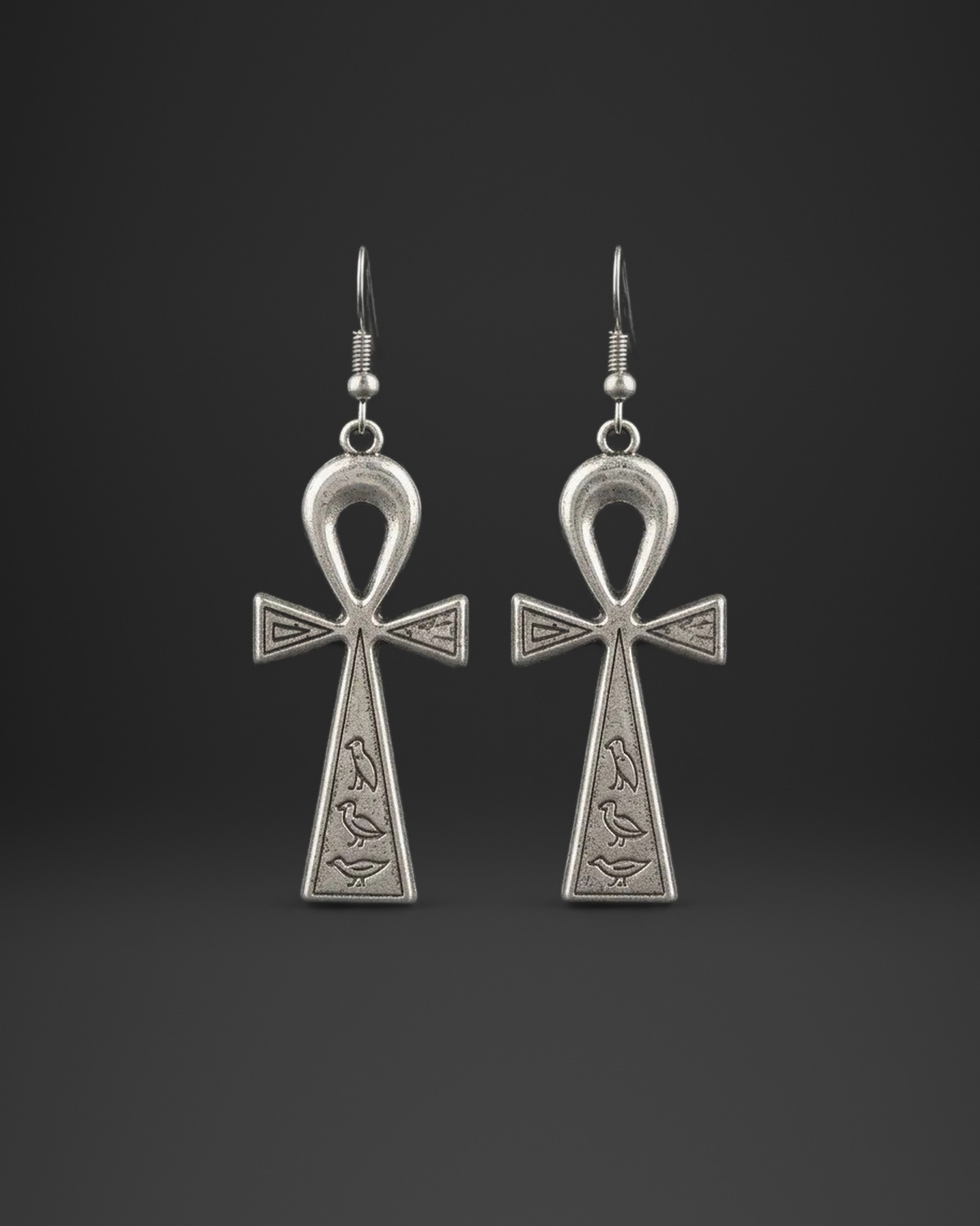 Hieroglyph Ankh Earrings