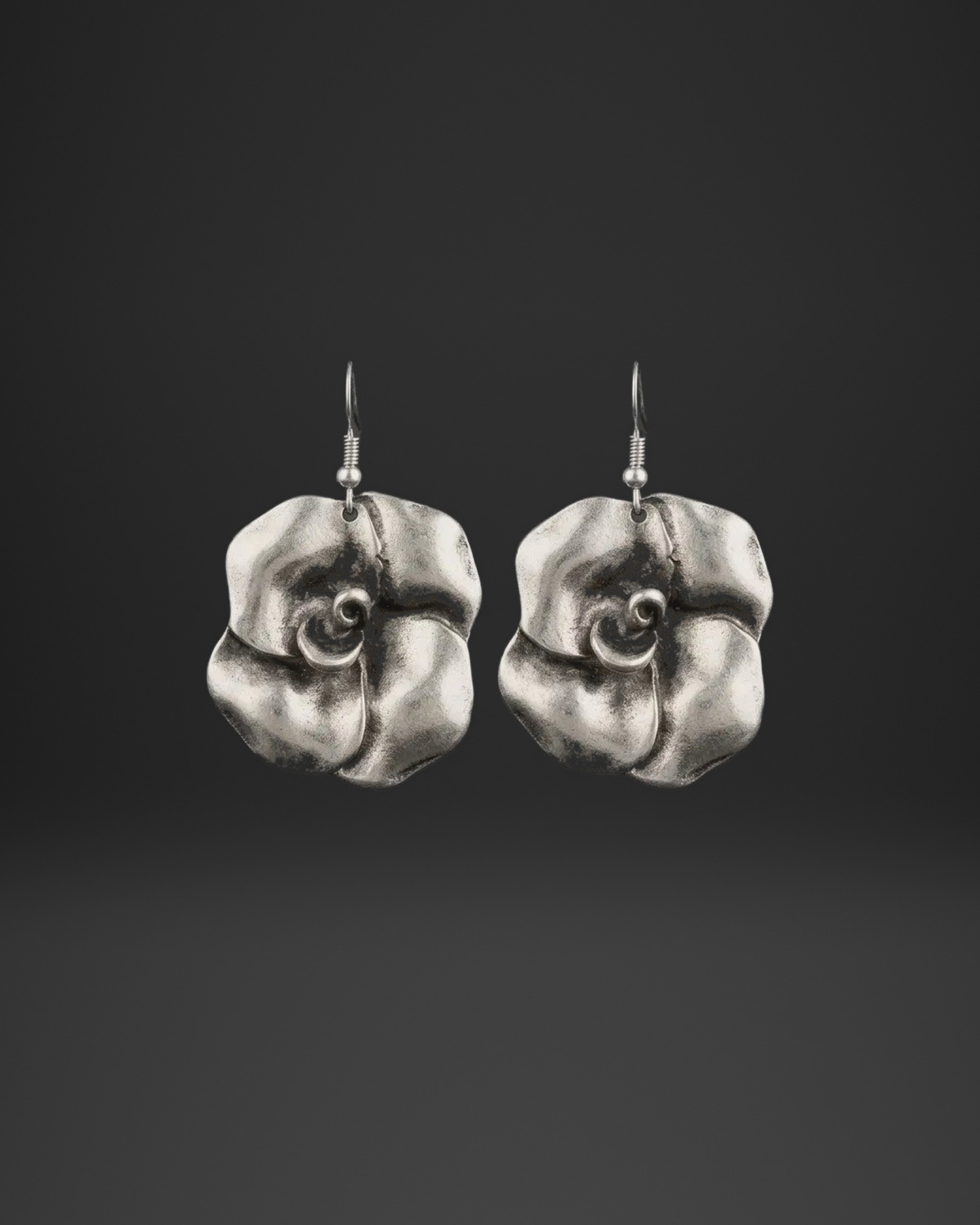 Sculpted Camellia Earrings