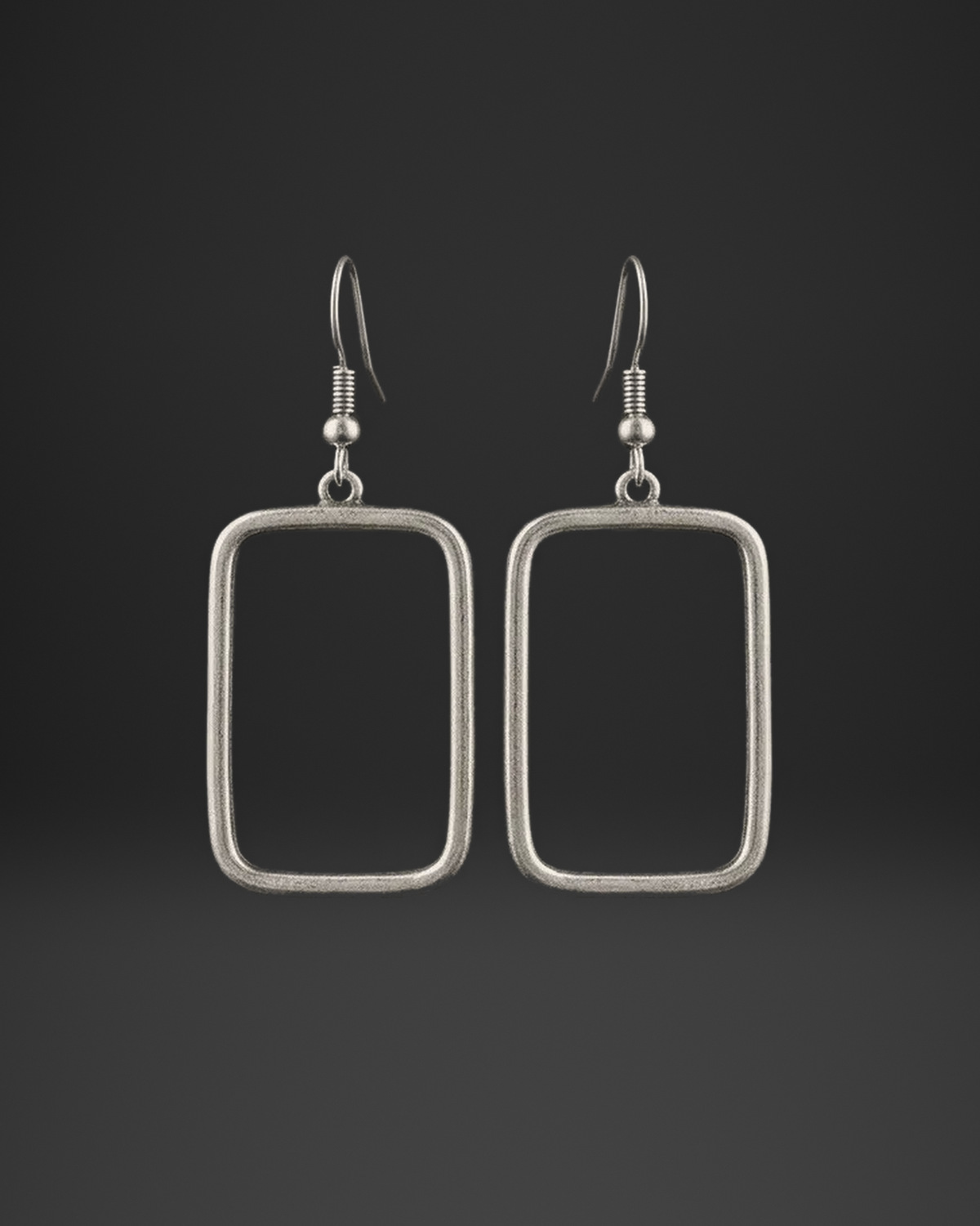 Smooth Rectangle Frame Earrings