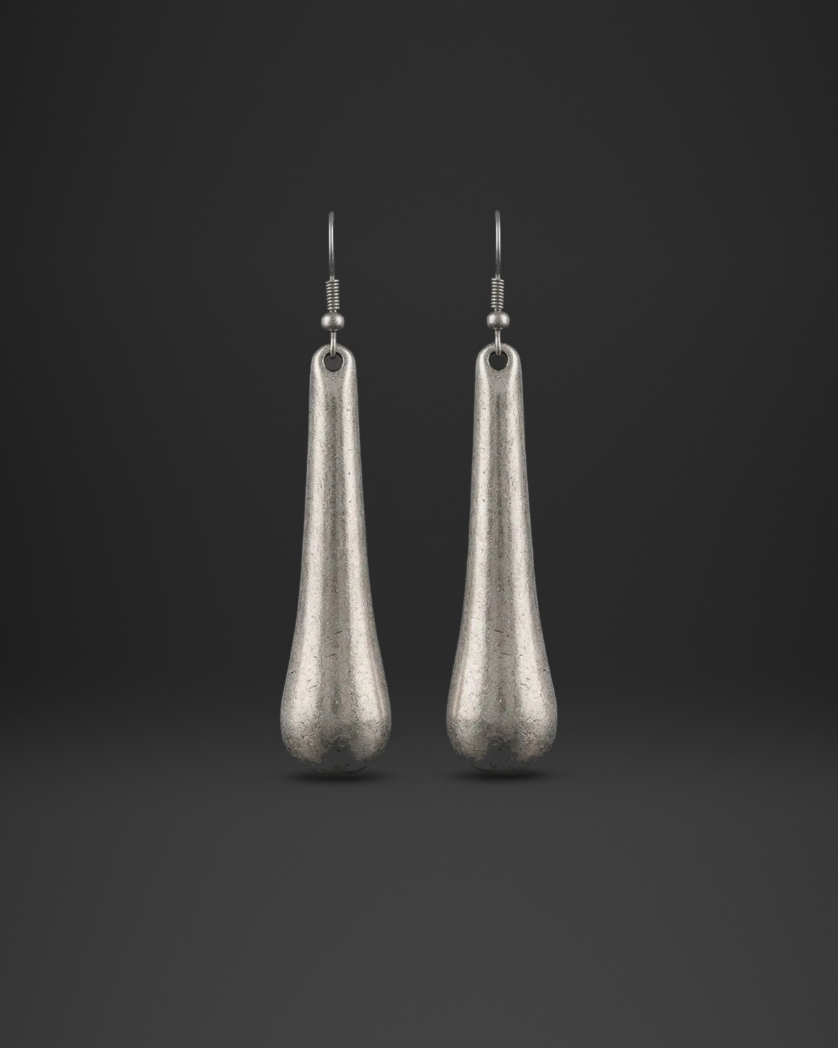 Smooth Long Drop Earrings