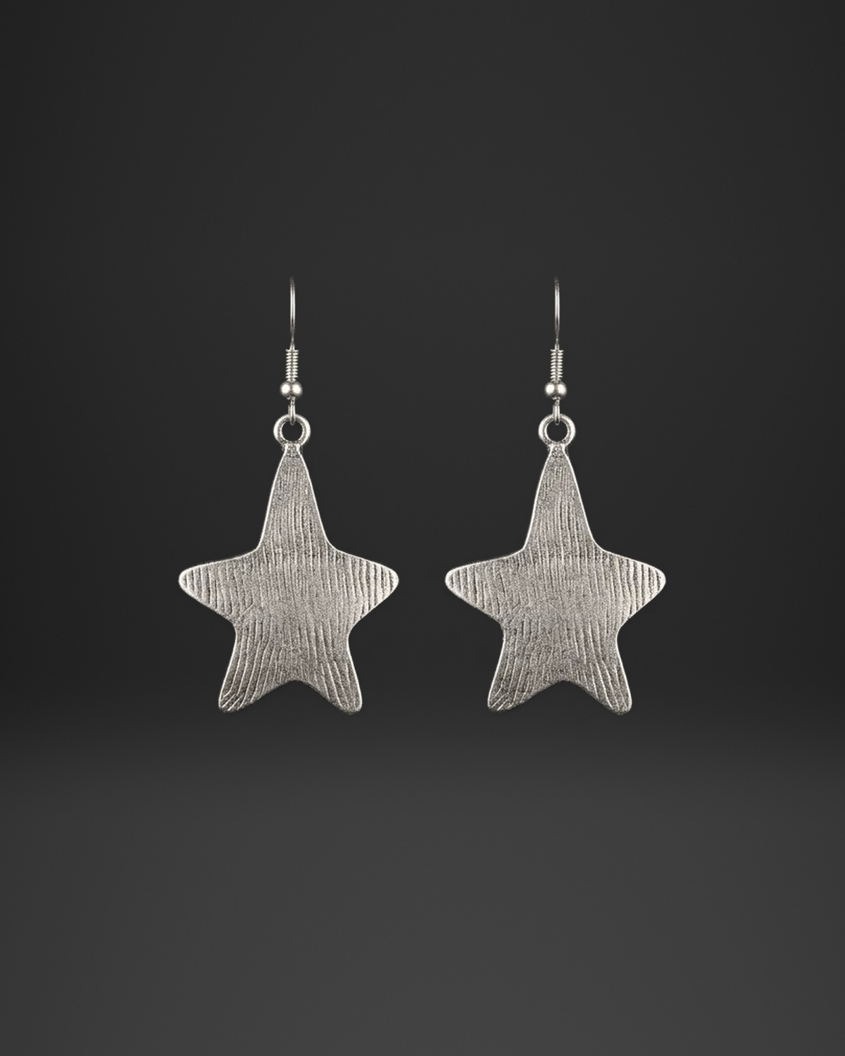 Brushed Star Earrings