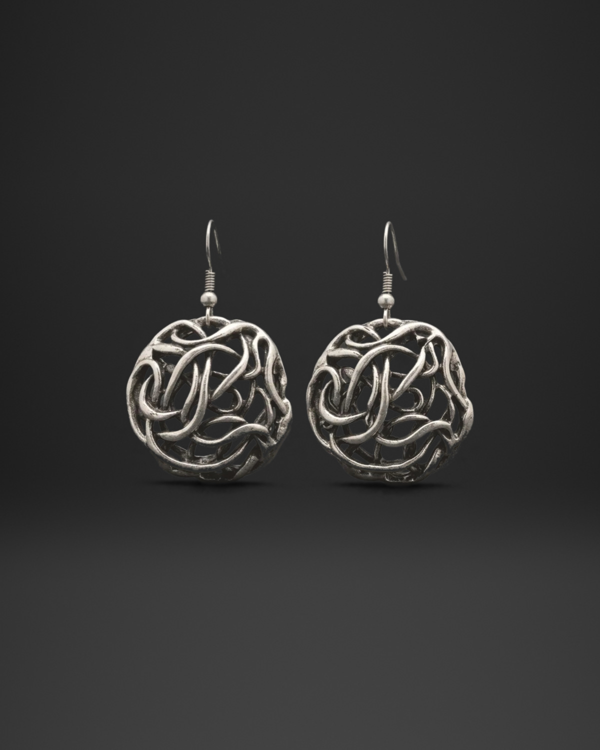 Woven Knot Sphere Earrings
