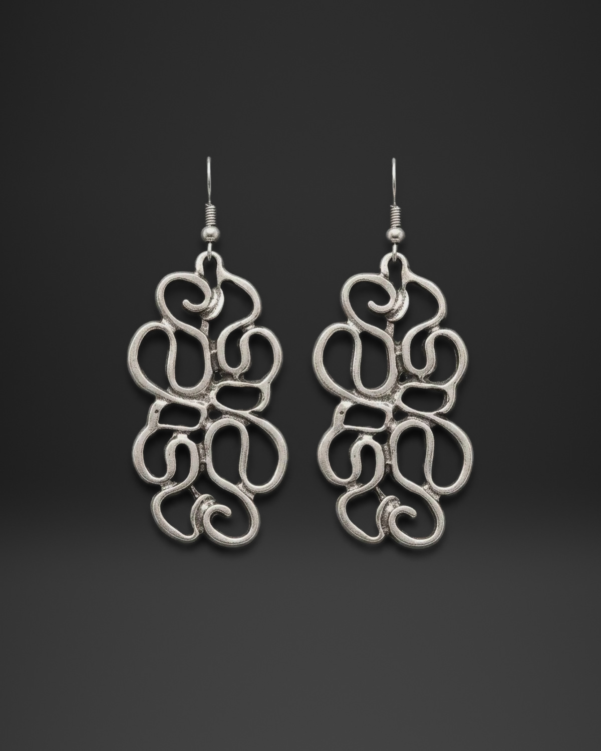 Swirl Doodle Openwork Earrings