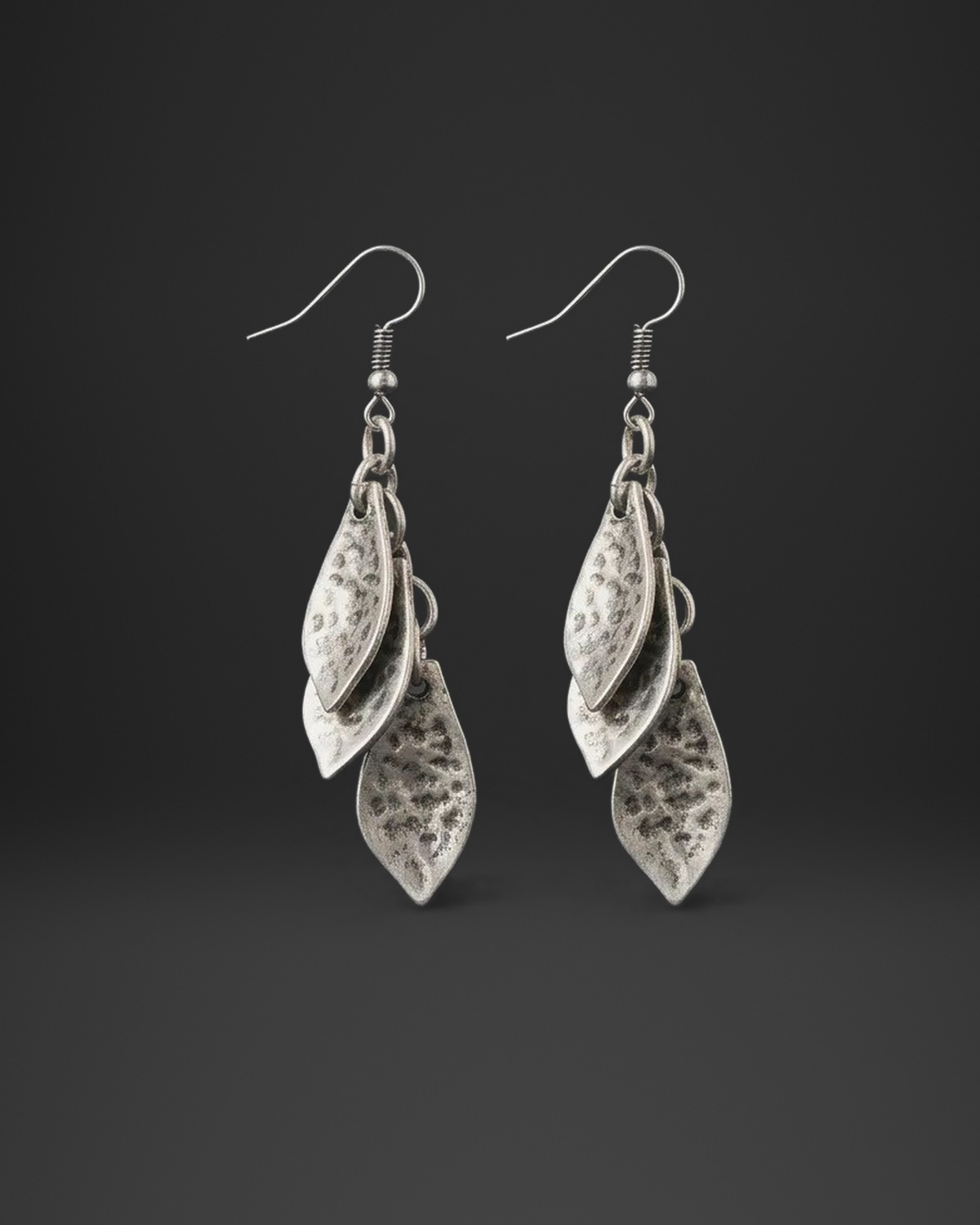 Hammered Petal Trio Earrings