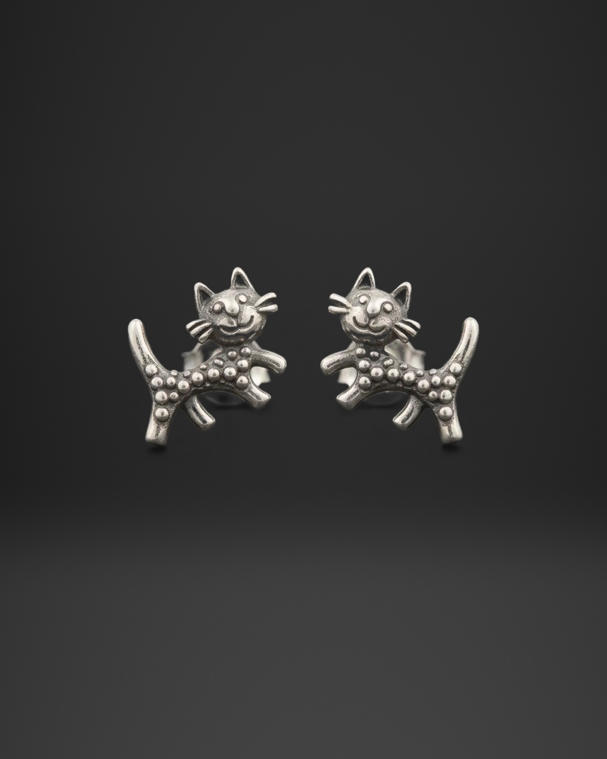 Spotted Cat Stud Earrings