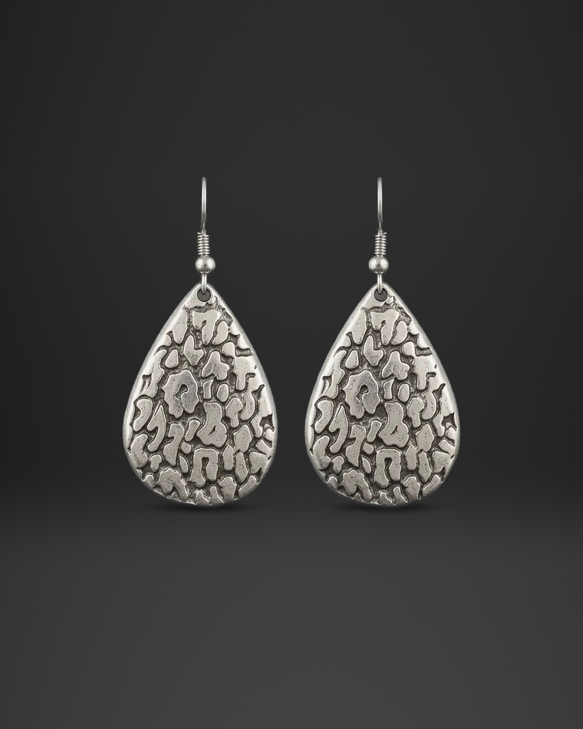 Leopard Pattern Teardrop Earrings