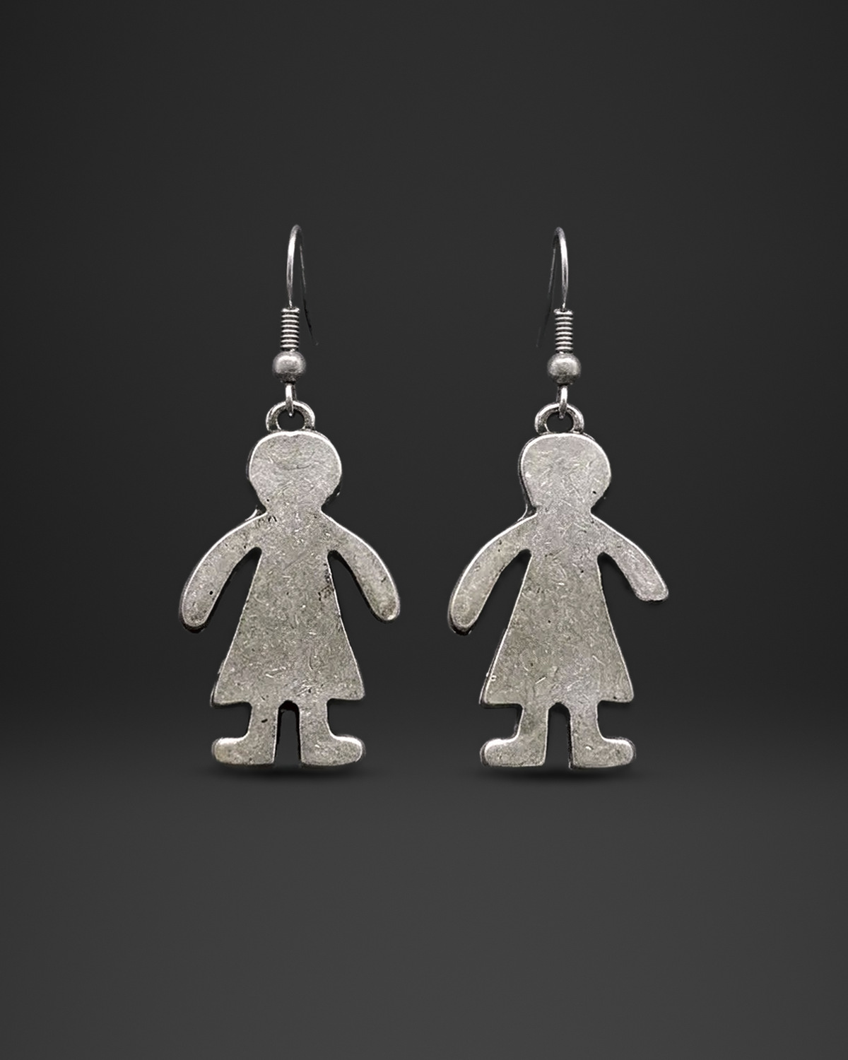 Rustic Girl Figure Earrings