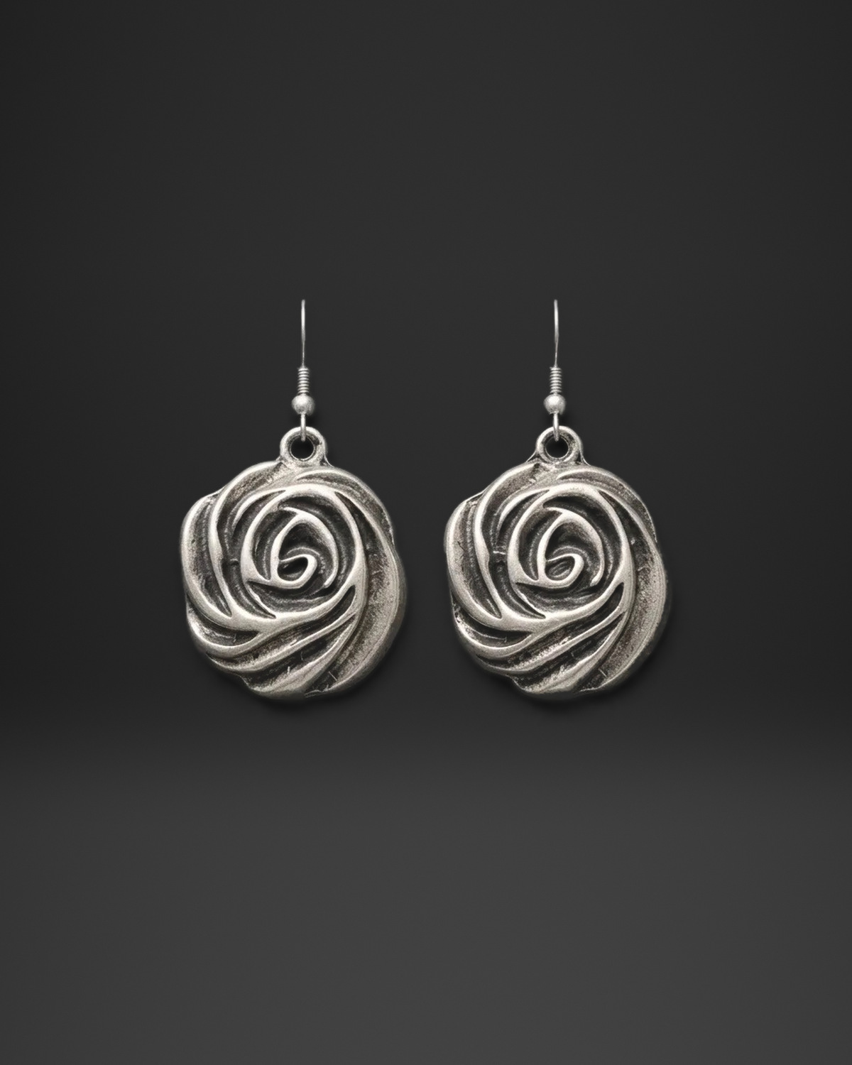 Spiral Rose Earrings