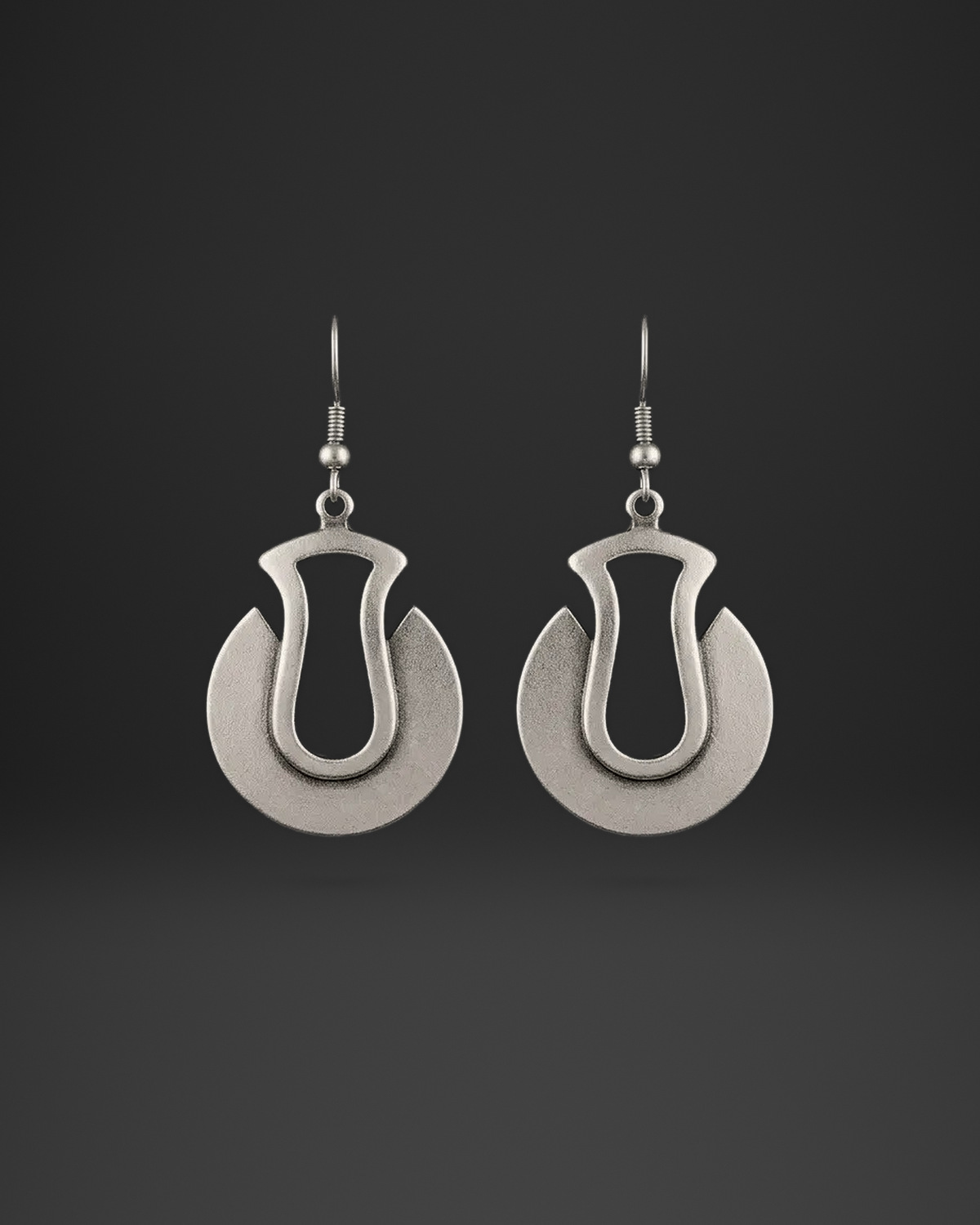 Tribal Arch Disc Earrings