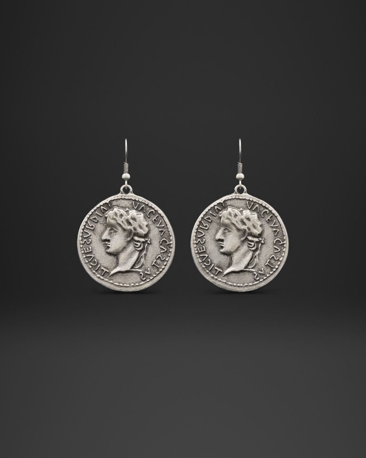 Laurel Emperor Coin Earrings