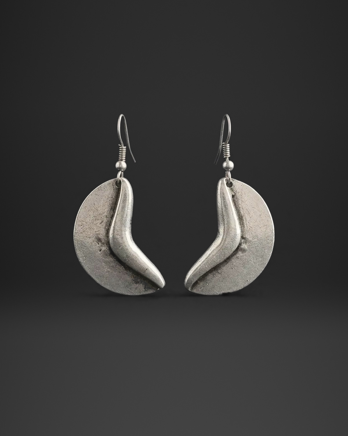 Boomerang Disc Earrings