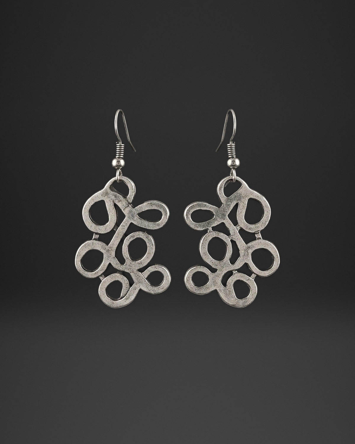 Looping Scroll Openwork Earrings