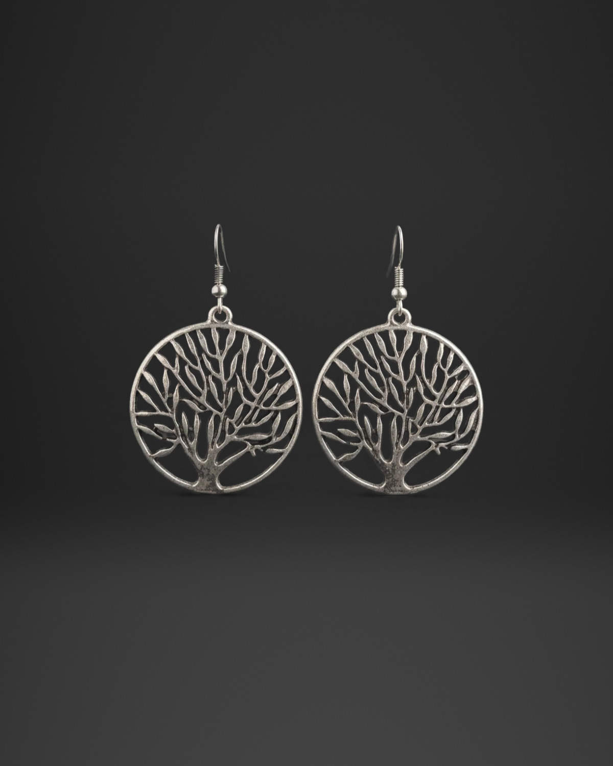 Round Tree of Life Earrings