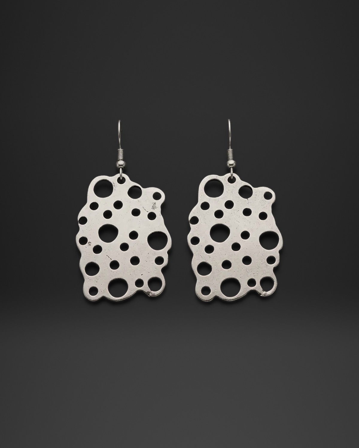 Swiss Cheese Plate Earrings