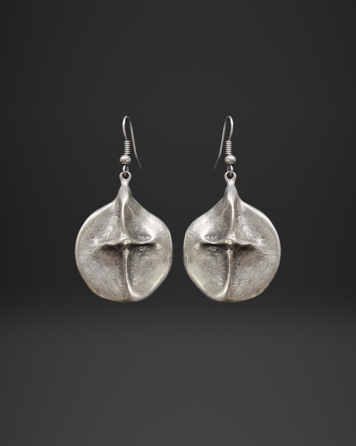Cross Seam Petal Earrings
