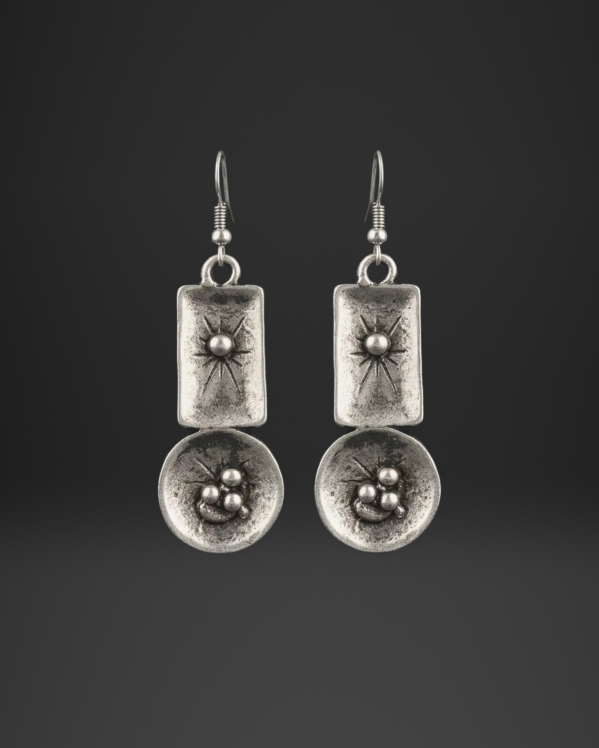 Star Tile Nest Bowl Earrings