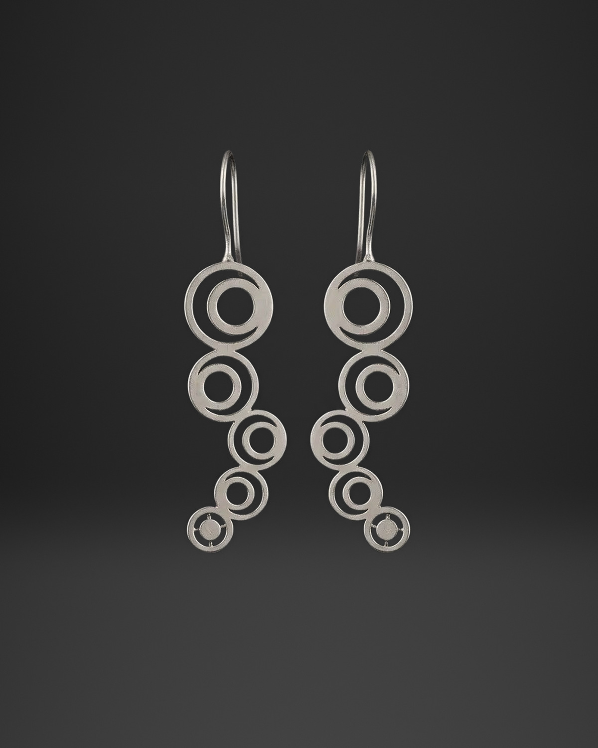 Bubble Ring Chain Earrings