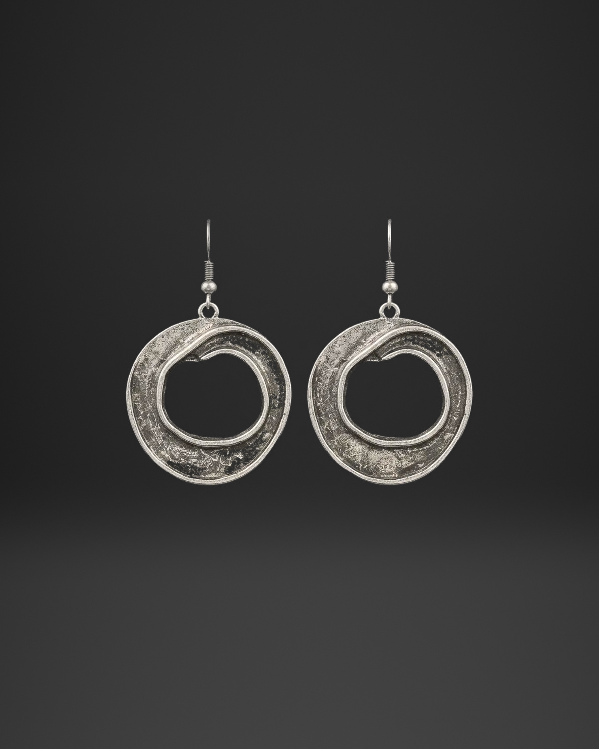 Smooth Swirl Ring Earrings