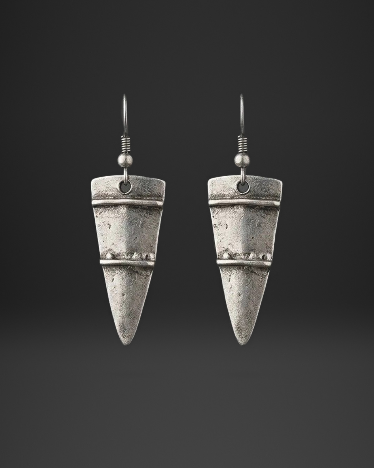 Studded Band Horn Earrings